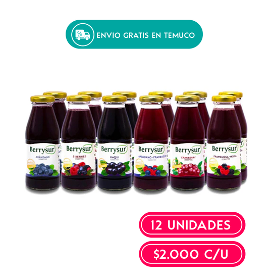 Caja Jugos Berrysur, 250 cc