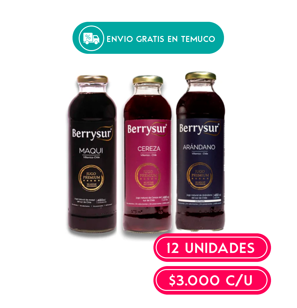 Pack de Jugos Berrysur Premium